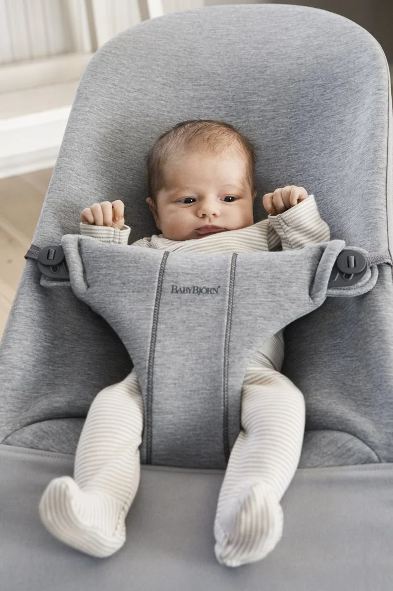 Кресло-шезлонг BabyBjorn Bliss Light Grey, 3D Jersey