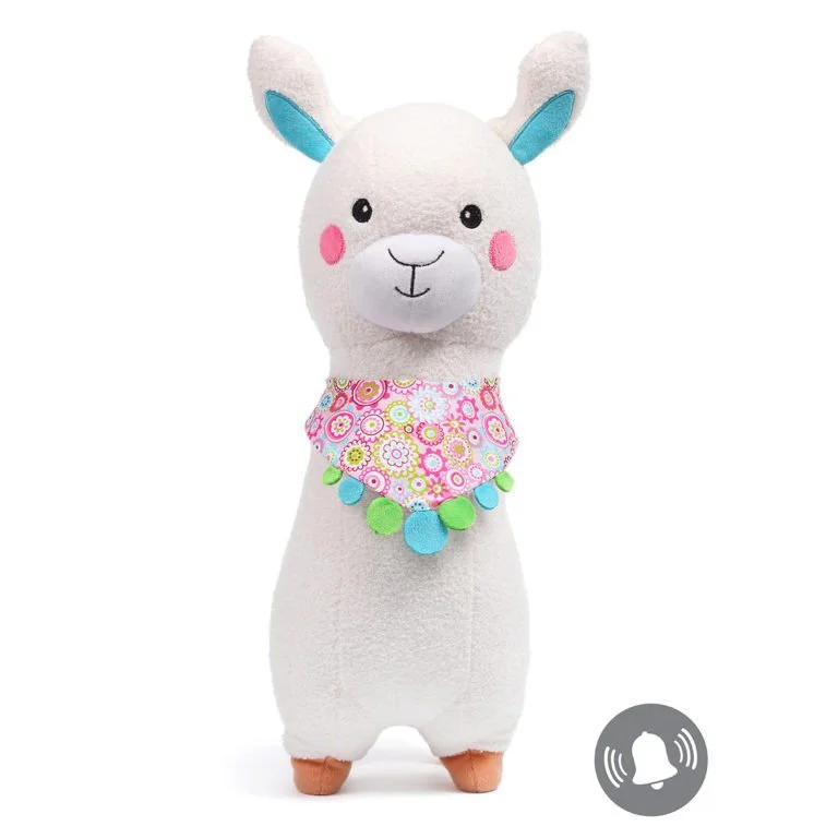 Jucarie de plus cu zornaitoare BabyOno Llama Alabama, 49 cm foto