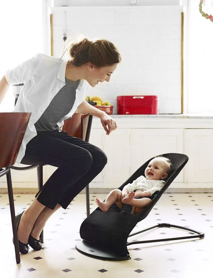Balansoar BabyBjorn Balance Soft Black/Dark Gray, Bumbac