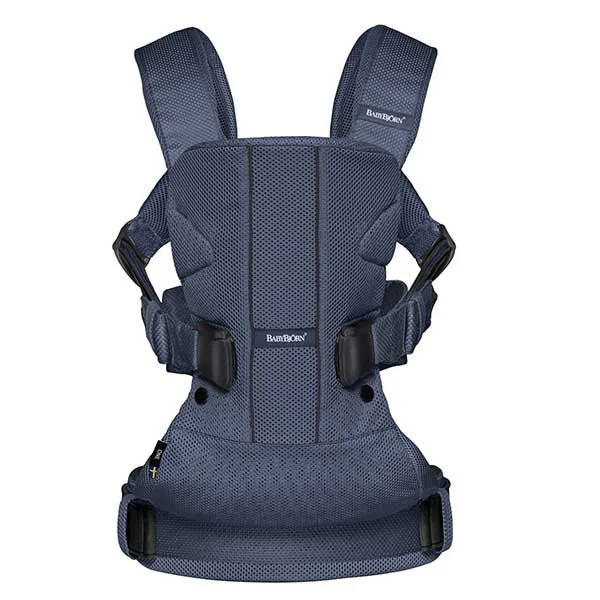 Анатомический рюкзак-кенгуру BabyBjorn One Air Navy Blue, 3D Mesh