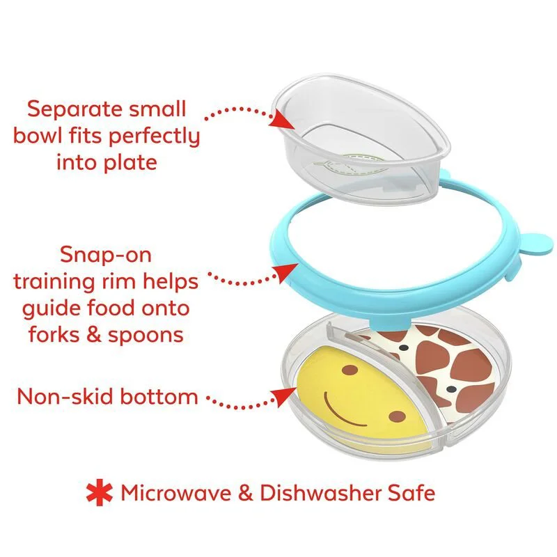 Set Farfurie si Bol Skip Hop Zoo Smart Girafa foto