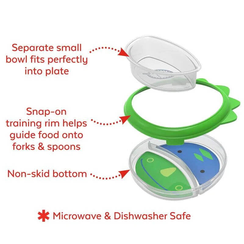 Set Farfurie si Bol Skip Hop Zoo Smart Dino foto