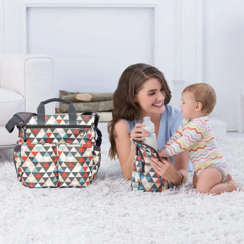Geanta pentru parinti Skip Hop Duo Signature Triangles foto