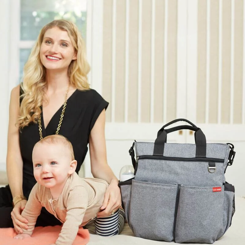 Geanta pentru parinti Skip Hop Duo Signature Heather grey foto