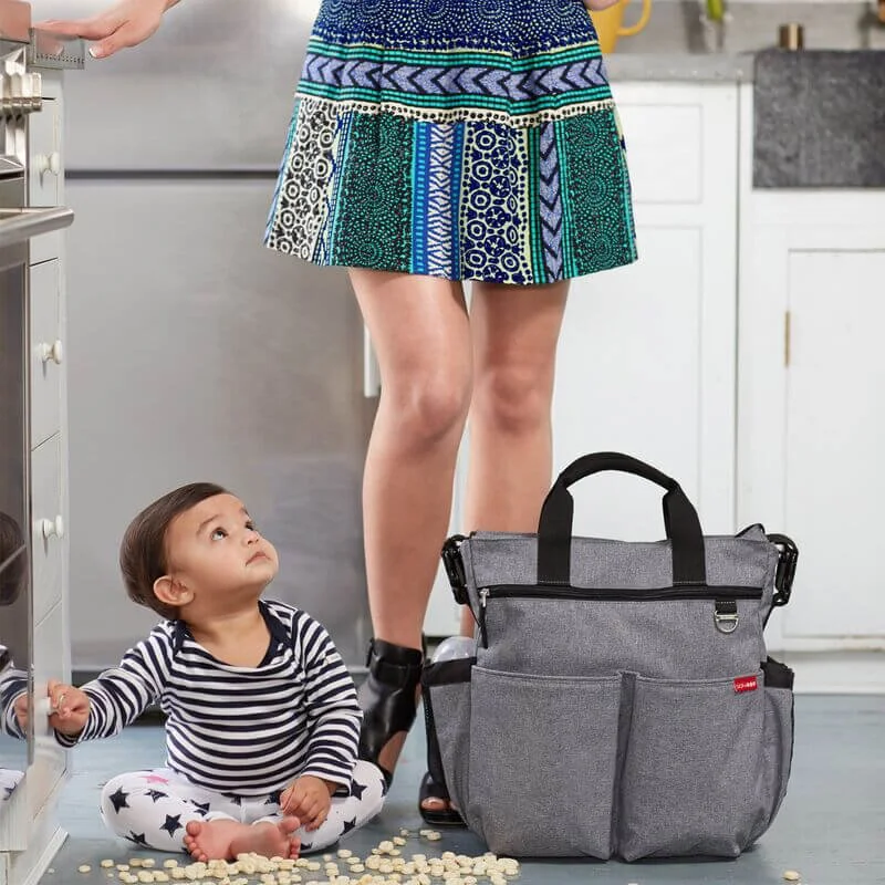 Geanta pentru parinti Skip Hop Duo Signature Heather grey foto