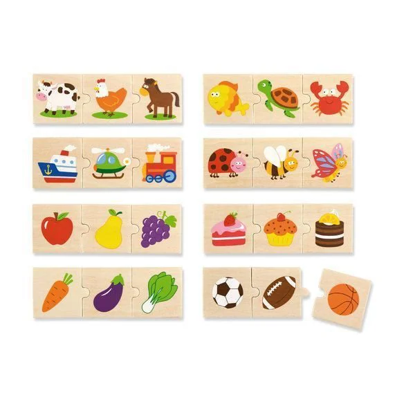 Деревянный игровой набор Viga Toys Animal Feeding Puzzle Set foto