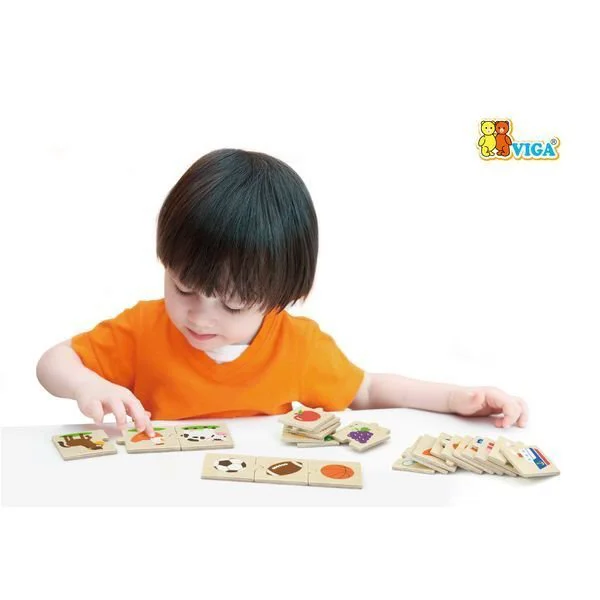 Деревянный игровой набор Viga Toys Animal Feeding Puzzle Set foto