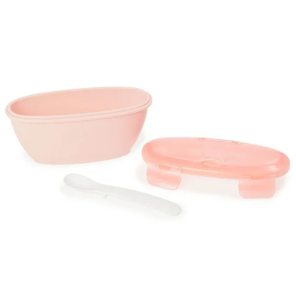 Set de calatorie pentru hranire (bol + lingurita) Skip Hop Soft Coral foto