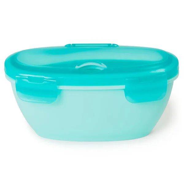 Set de calatorie pentru hranire (bol + lingurita) Skip Hop Soft Turcoaz foto