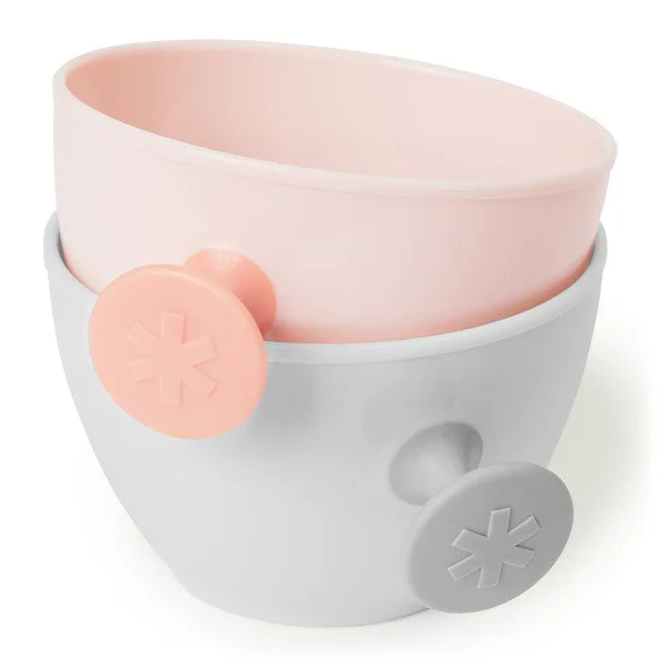 Set 2 boluri ergonomice Skip Hop Soft Gri + Coral foto