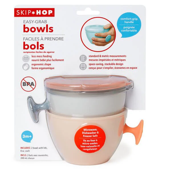 Set 2 boluri ergonomice Skip Hop Soft Gri + Coral foto