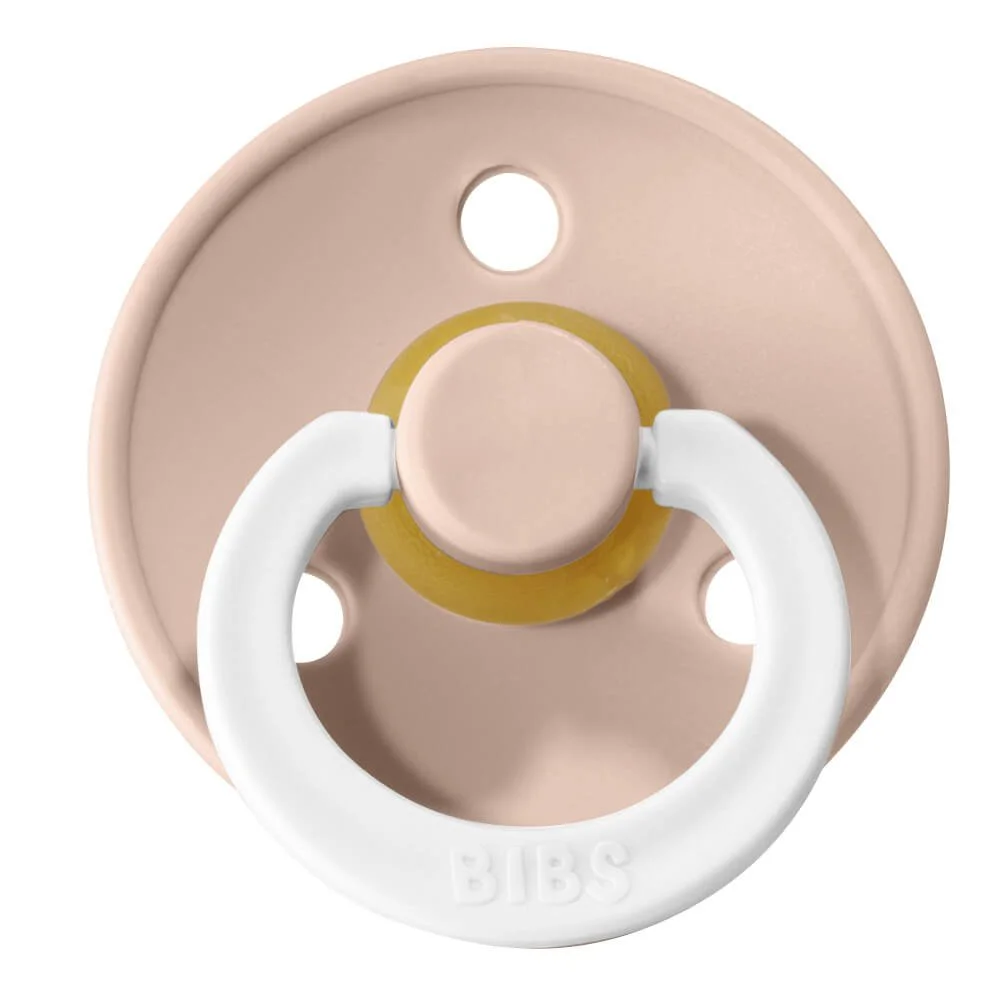 Suzeta rotunda BIBS Blush Night din latex (6-18 luni) foto