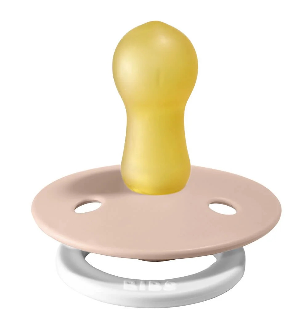 Suzeta rotunda BIBS Blush Night din latex (6-18 luni) foto