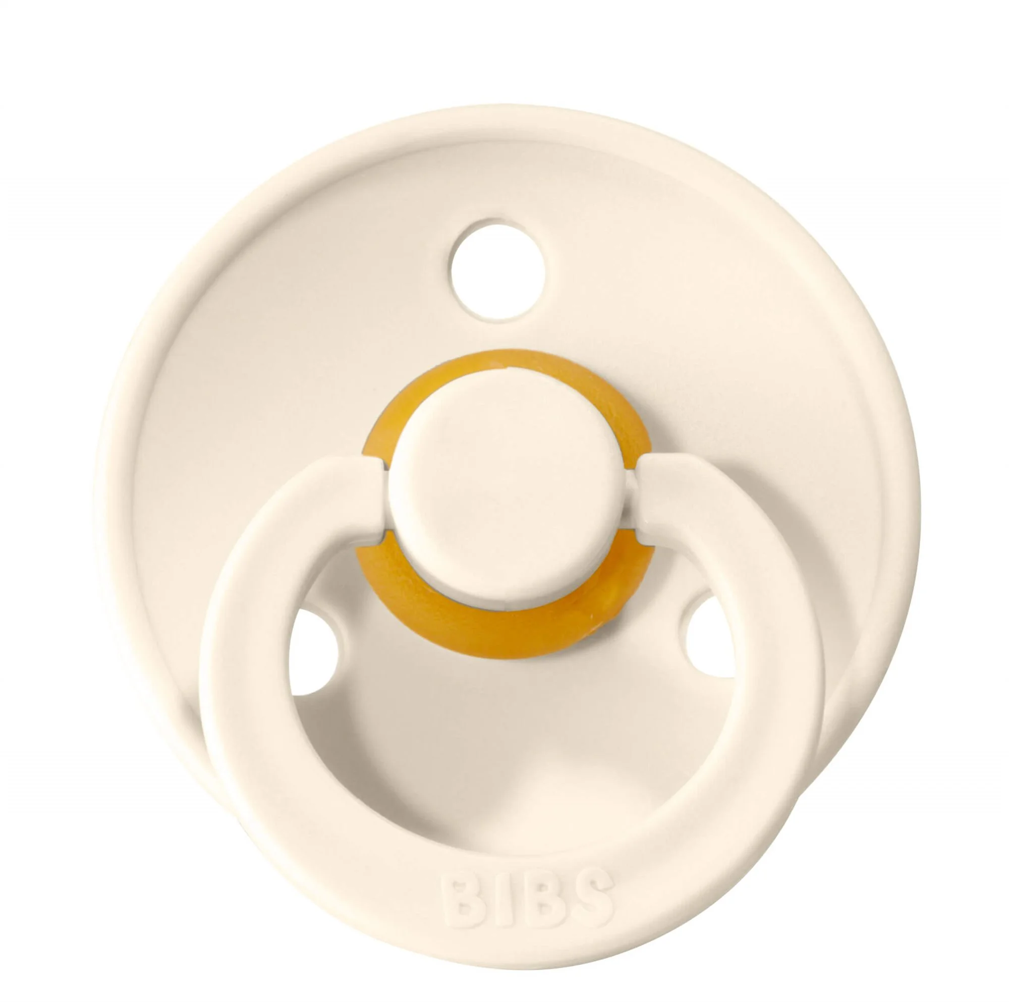 Suzeta rotunda BIBS Ivory din latex (0-6 luni) foto