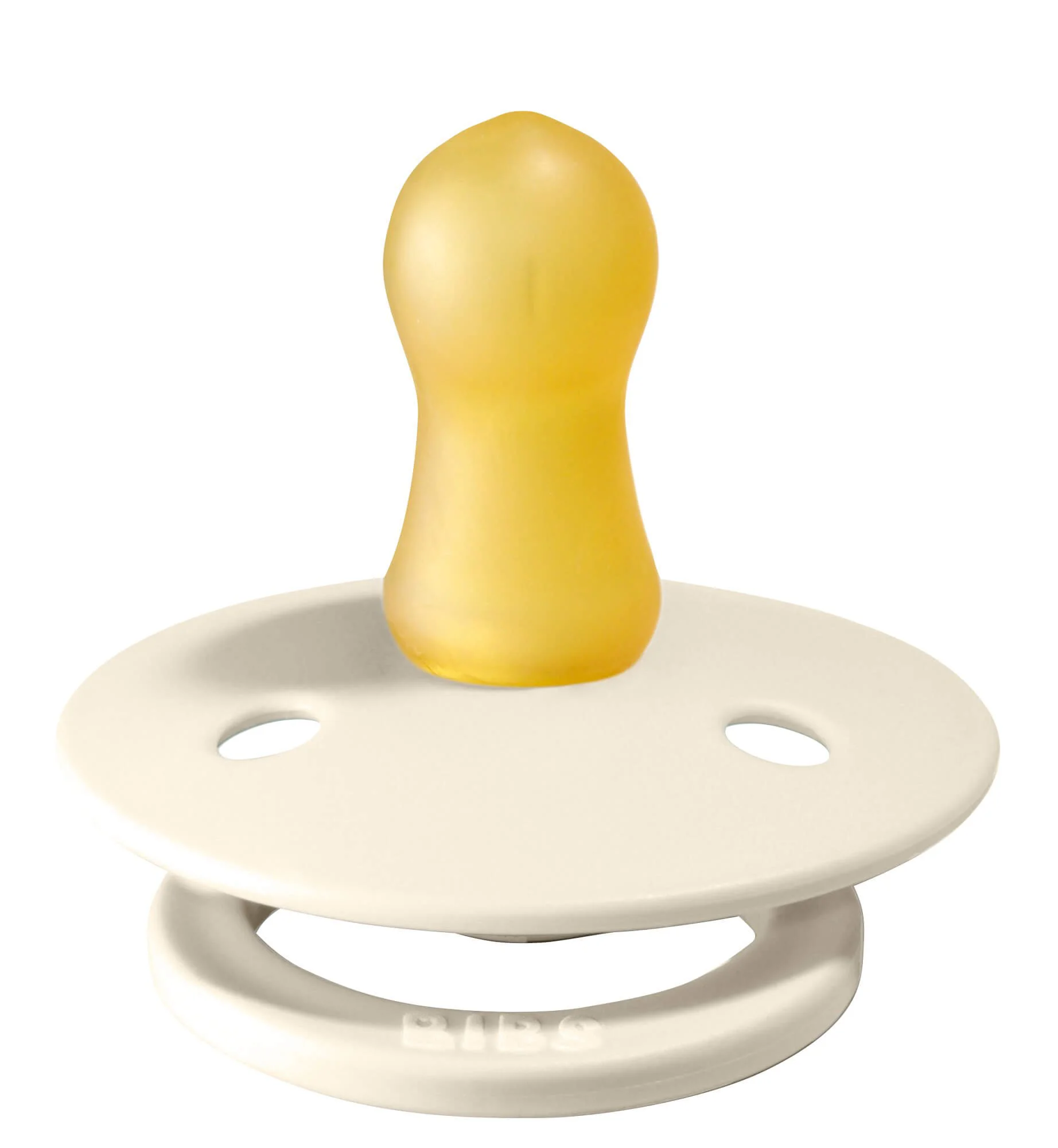 Suzeta rotunda BIBS Ivory din latex (0-6 luni) foto
