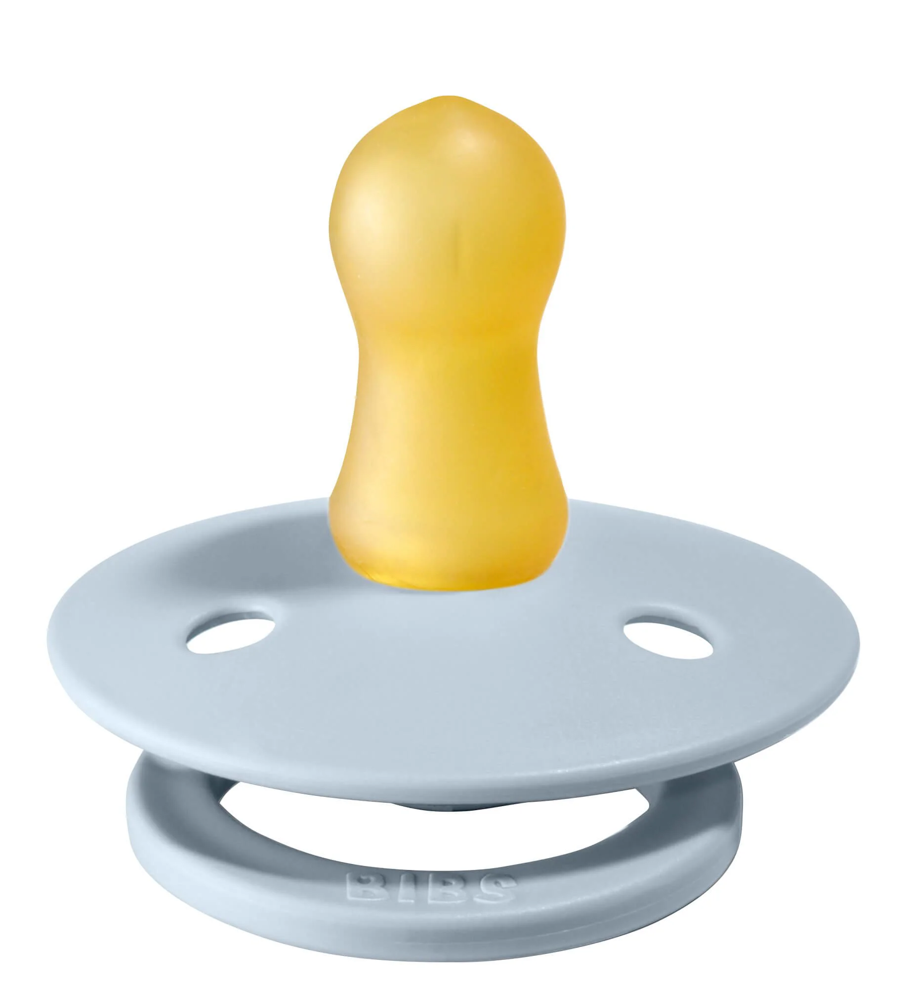 Suzeta rotunda BIBS Baby Blue din latex (0-6 luni) foto