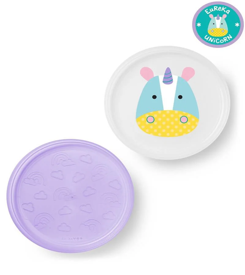 Set 2 farfurii anti-alunecare Skip Hop Zoo Unicorn foto
