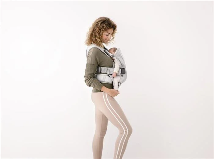 Анатомический рюкзак-кенгуру BabyBjorn One Air Silver, 3D Mesh