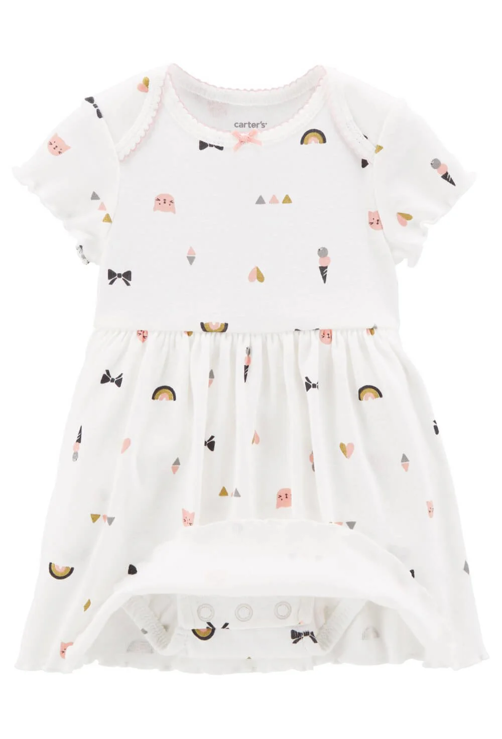 Carter's Set 2 piese Inimioare - cardigan si body tip rochie foto