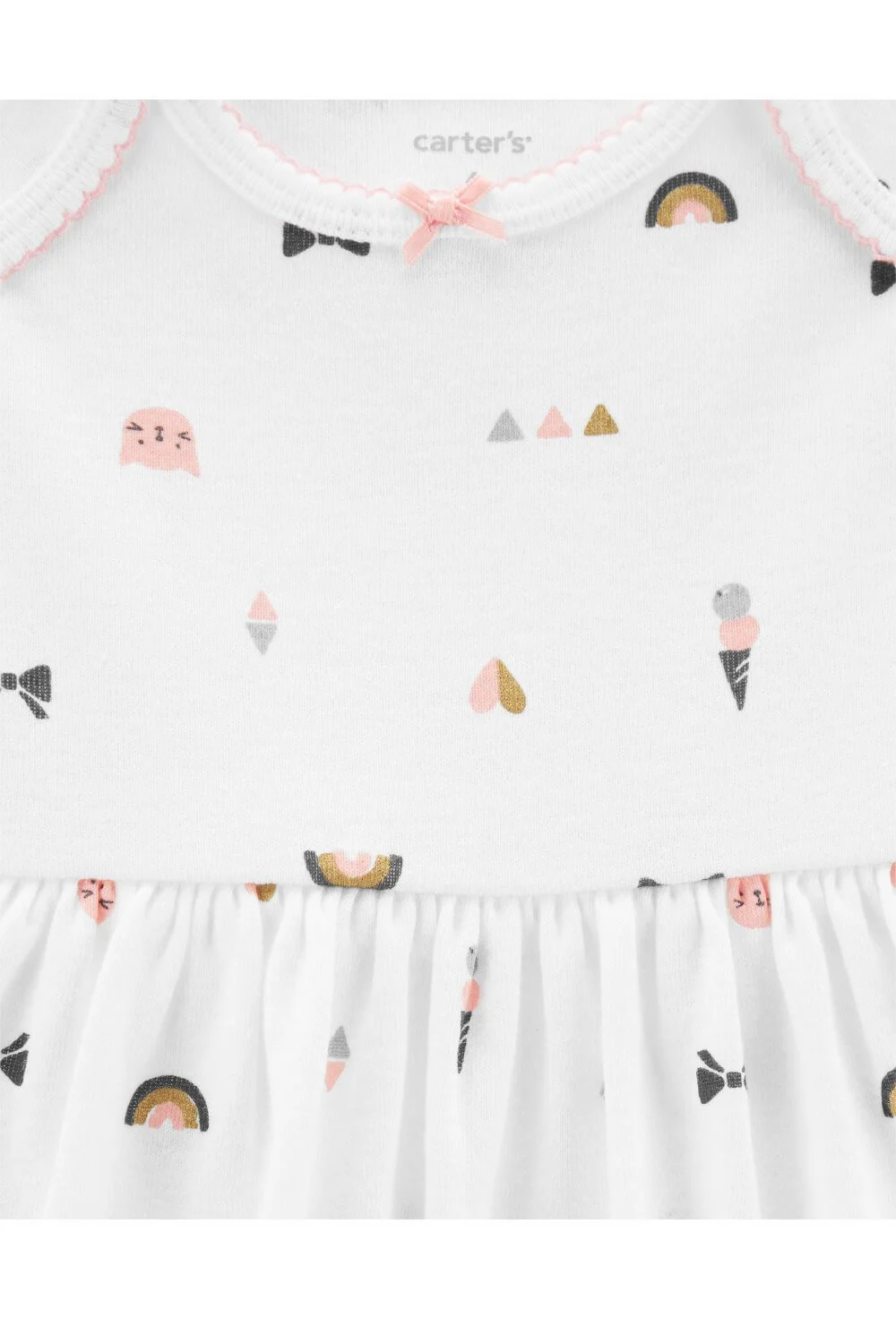 Carter's Set 2 piese Inimioare - cardigan si body tip rochie foto