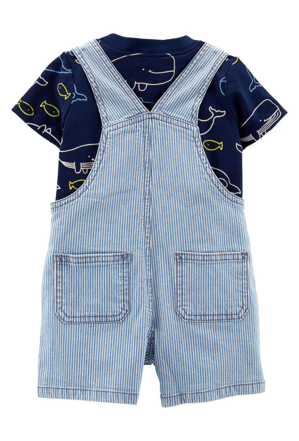 Carter's Set 2 piese Balena - tricou si salopeta scurta foto