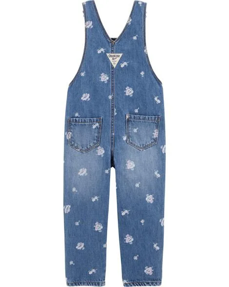 OshKosh Salopeta denim cu flori