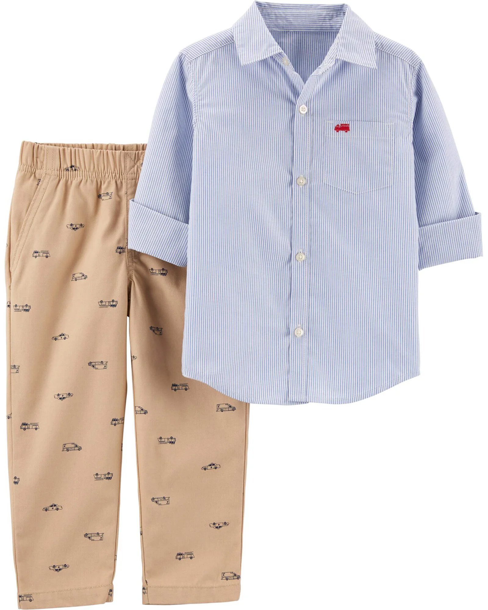 Carter's Set 2 piese - camasa si pantaloni cu print foto
