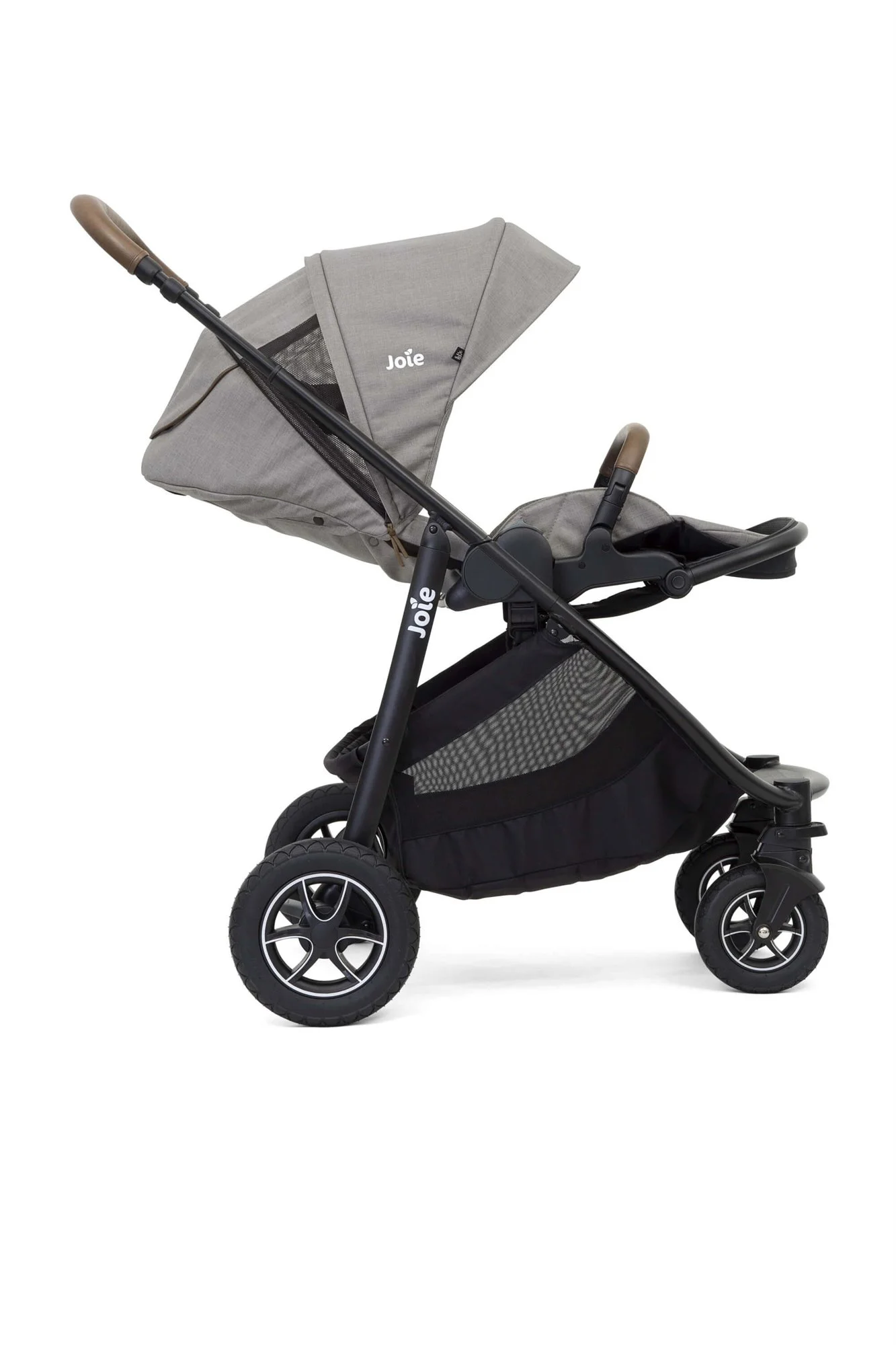 Carucior 3 in 1 Joie Versatrax Gray Flannel