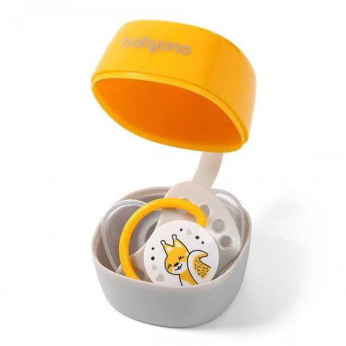 Cutie pentru suzeta BabyOno Natural Nursing Galben foto
