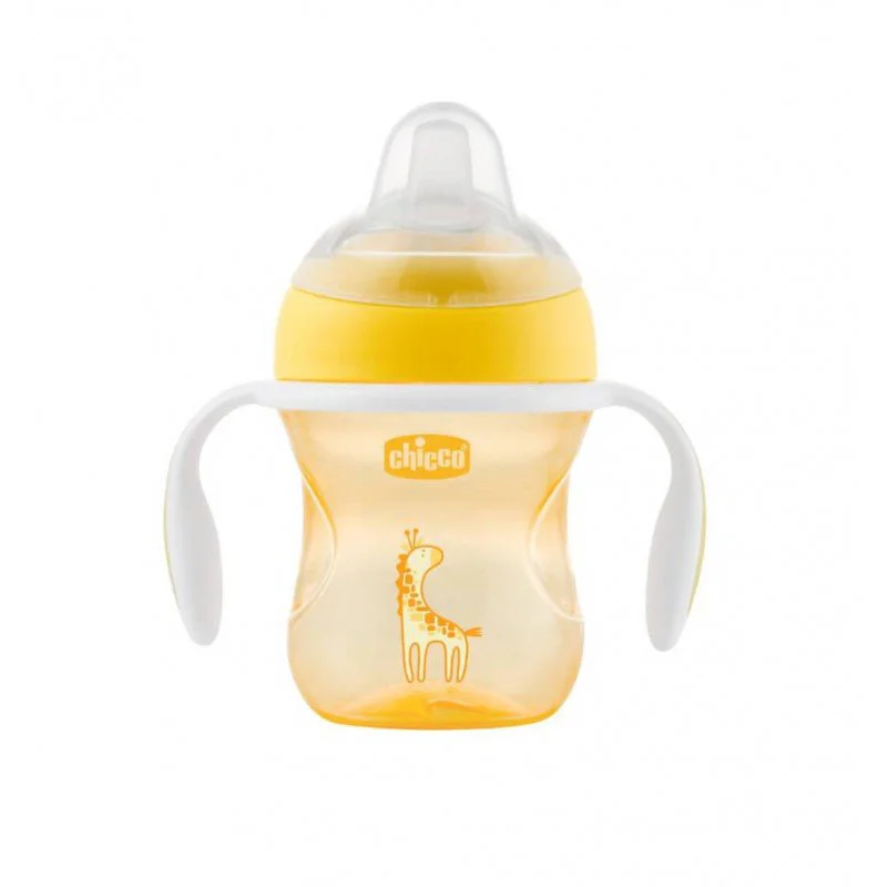 Canuta cu tetina moale Chicco Transition Cup (4+ luni), 150 ml