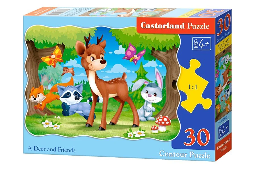 Puzzle Castorland A deer and friends, 30 MIDI piese foto