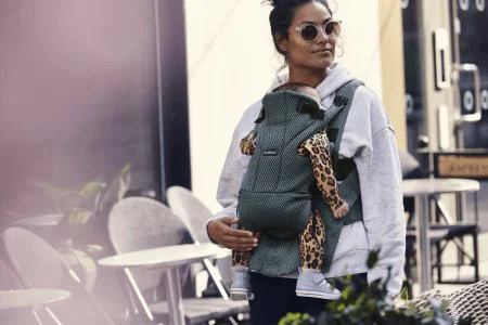 Marsupiu anatomic BabyBjorn Move Sage Green, 3D Mesh