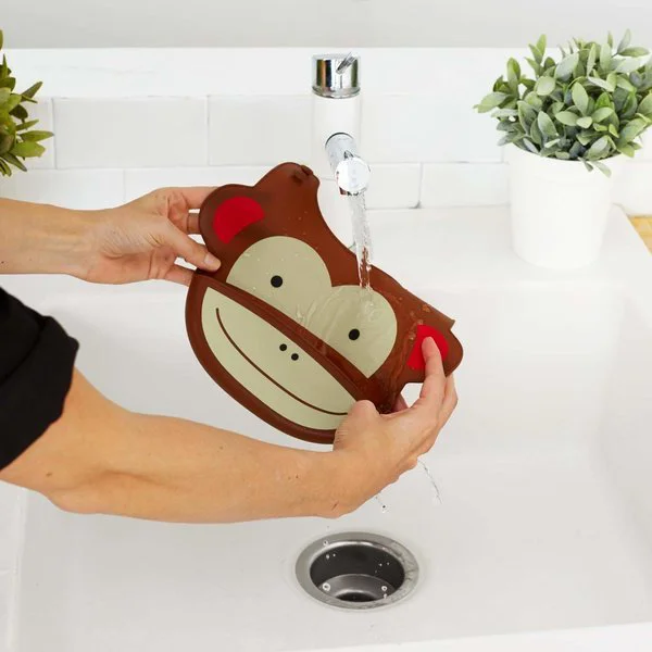 Силиконовый нагрудник Fold & Go Skip Hop Zoo Обезьяна foto