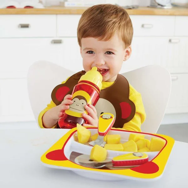 Силиконовый нагрудник Fold & Go Skip Hop Zoo Обезьяна foto