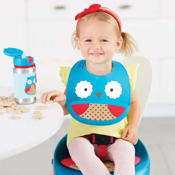 Силиконовый нагрудник Fold & Go Skip Hop Zoo Сова foto