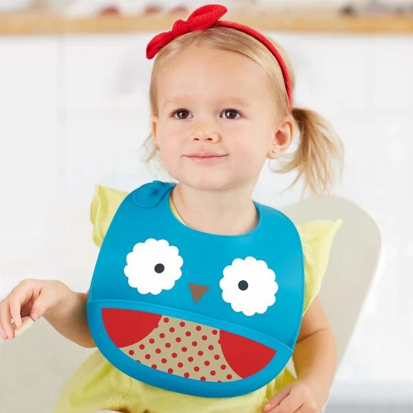 Силиконовый нагрудник Fold & Go Skip Hop Zoo Сова foto
