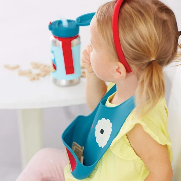 Силиконовый нагрудник Fold & Go Skip Hop Zoo Сова foto
