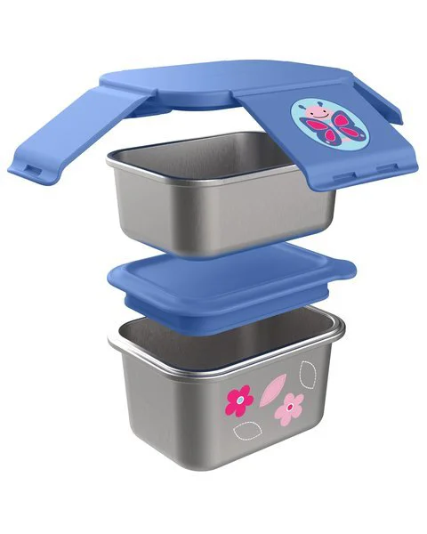 Kit pentru pranz din otel inoxidabil Skip Hop Zoo Fluture foto