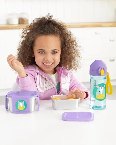 Kit pentru pranz din otel inoxidabil Skip Hop Zoo Unicorn foto