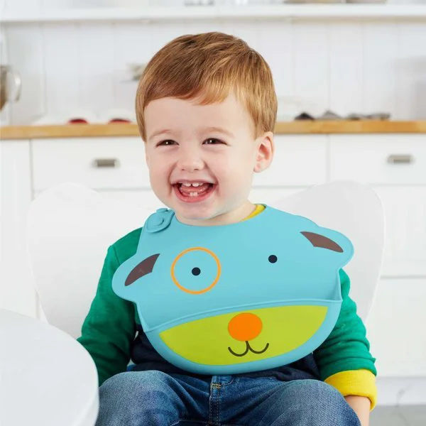 Силиконовый нагрудник Fold & Go Skip Hop Zoo Собачка foto