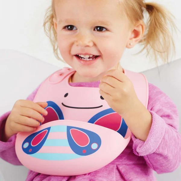 Силиконовый нагрудник Fold & Go Skip Hop Zoo Бабочка foto