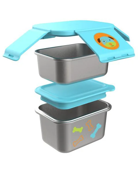 Kit pentru pranz din otel inoxidabil Skip Hop Zoo Catel foto