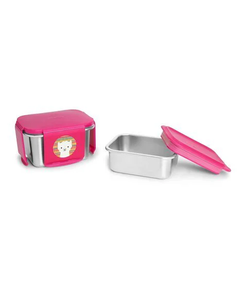 Kit pentru pranz din otel inoxidabil Skip Hop Zoo Lama foto