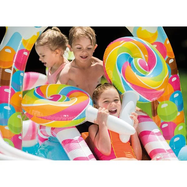 Centru de joaca Intex Candy cu tobogan 295x191x130 foto