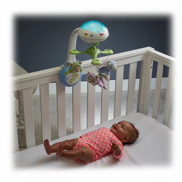 Carusel muzical pentru patut Fisher Price cu telecomanda foto