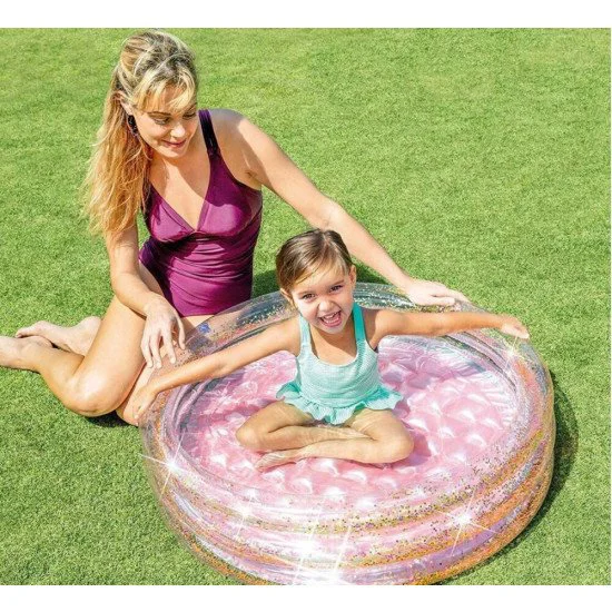 Piscina cu fund gonflabil pentru copii Intex Glitter 86x25 foto