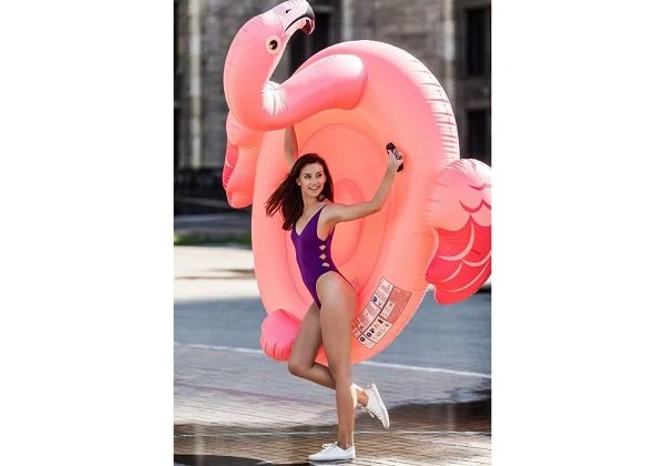 Pluta gonflabila Intex Flamingo 203x196x124 cm, (3+ ani) foto