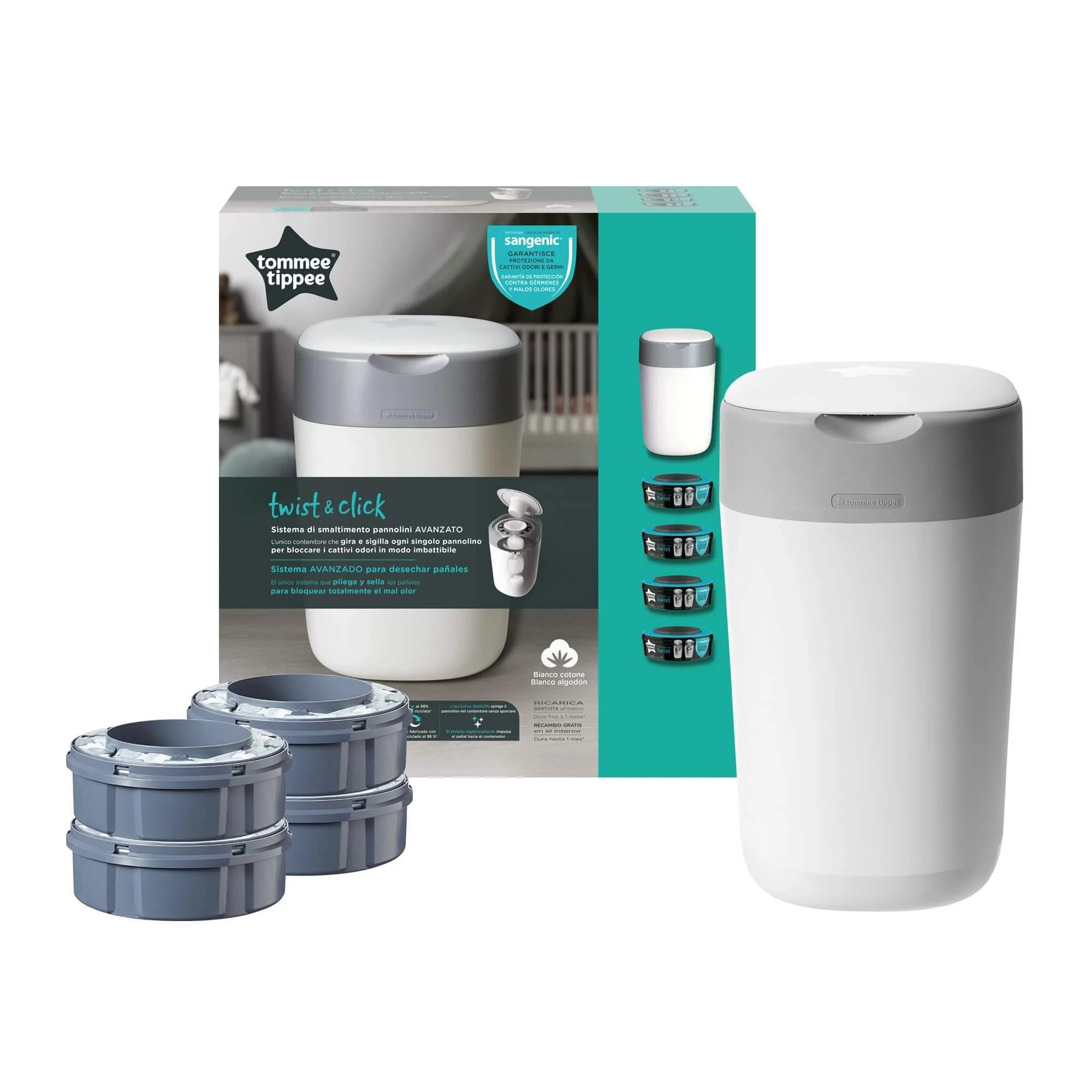 Система для утилизации подгузников Tommee Tippee Sangenic + 4 кассеты