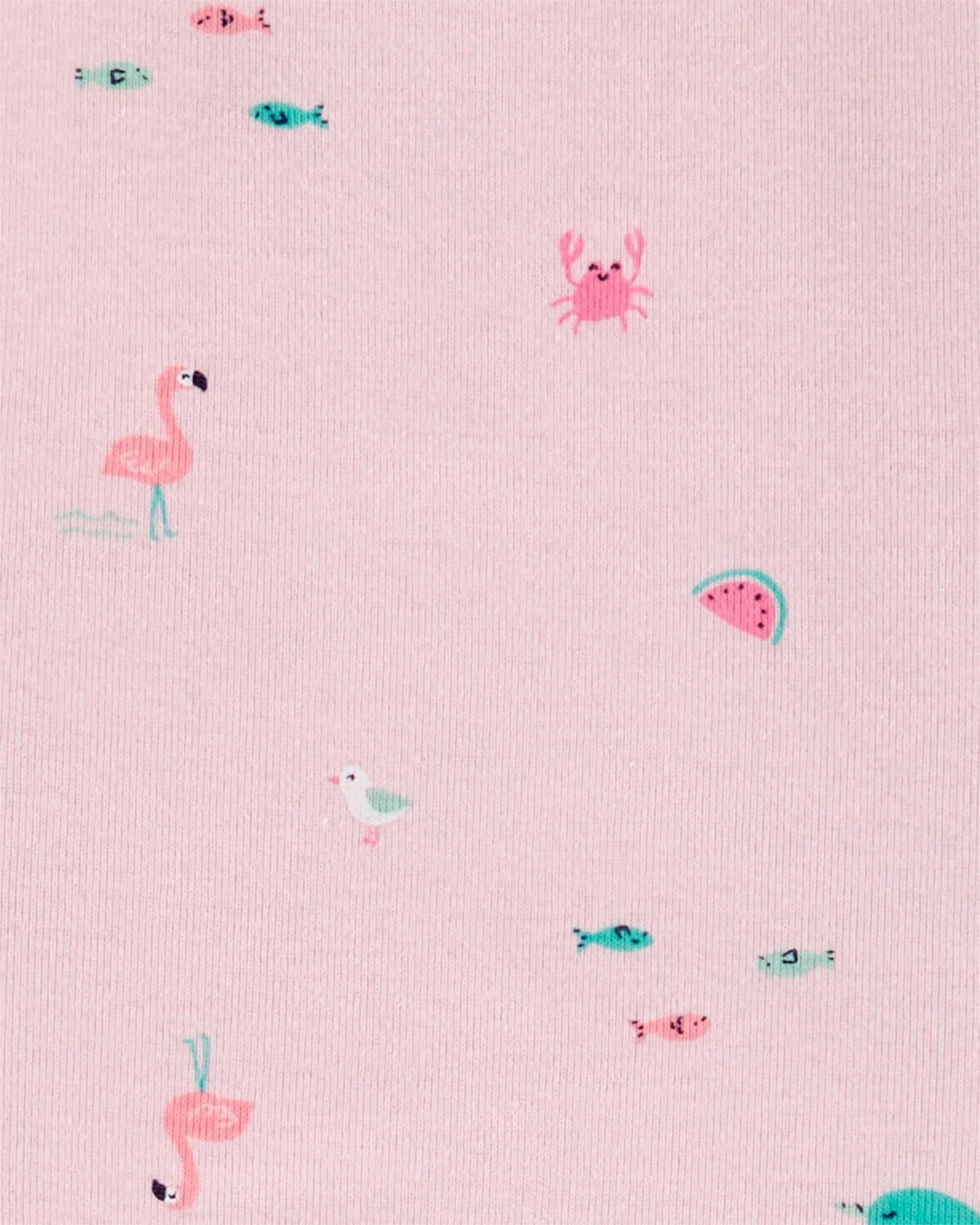 Carter's Set 3 piese Flamingo - body, top si pantaloni scurti foto