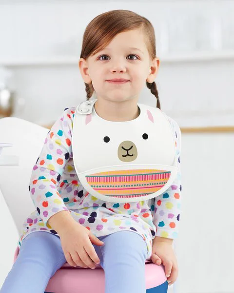 Силиконовый нагрудник Fold & Go Skip Hop Zoo Лама foto